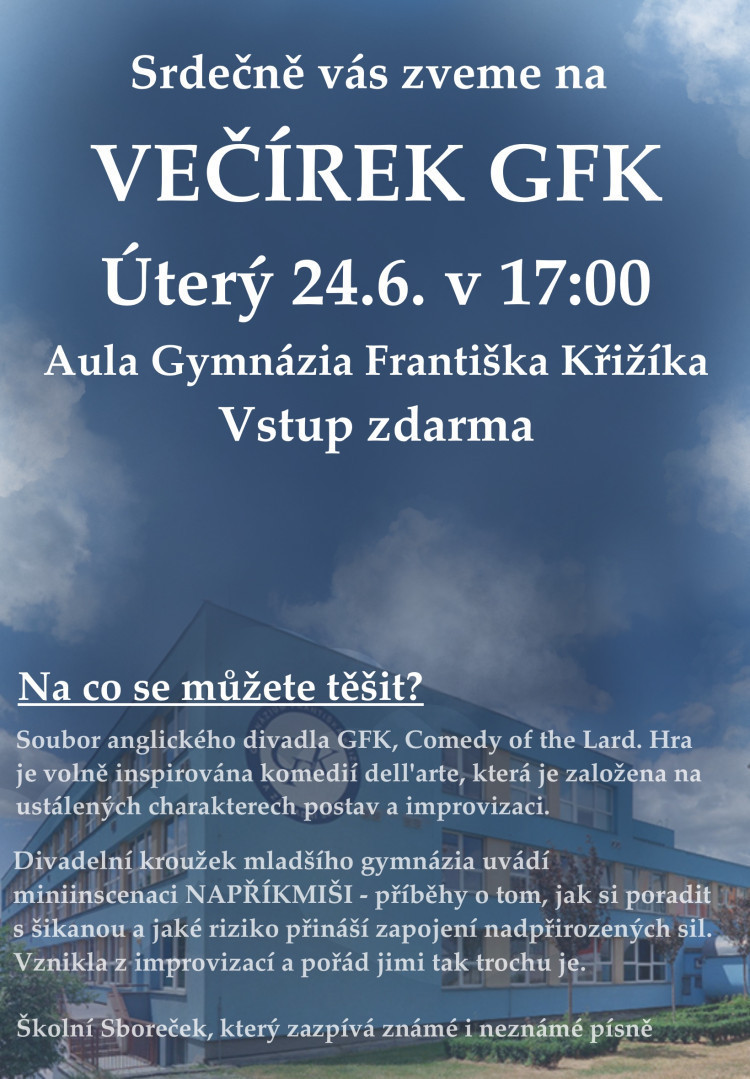 Večírek GFK plakátek