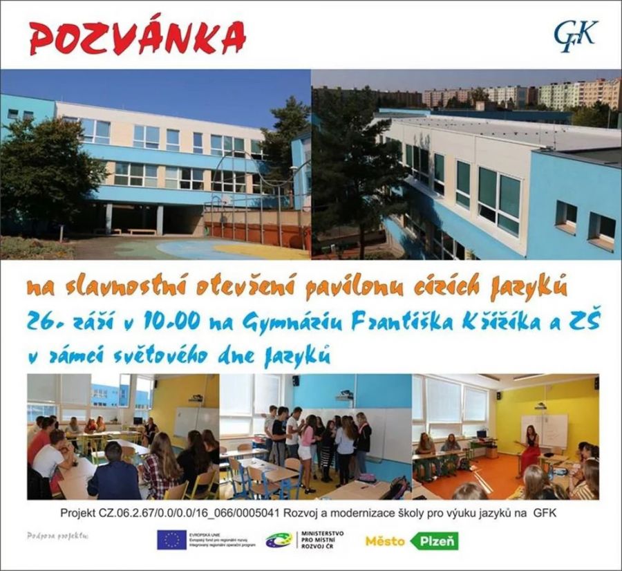Projekt Rozvoj a modernizace školy pro výuku jazyků na Gymnáziu Františka Křižíka je dokončen